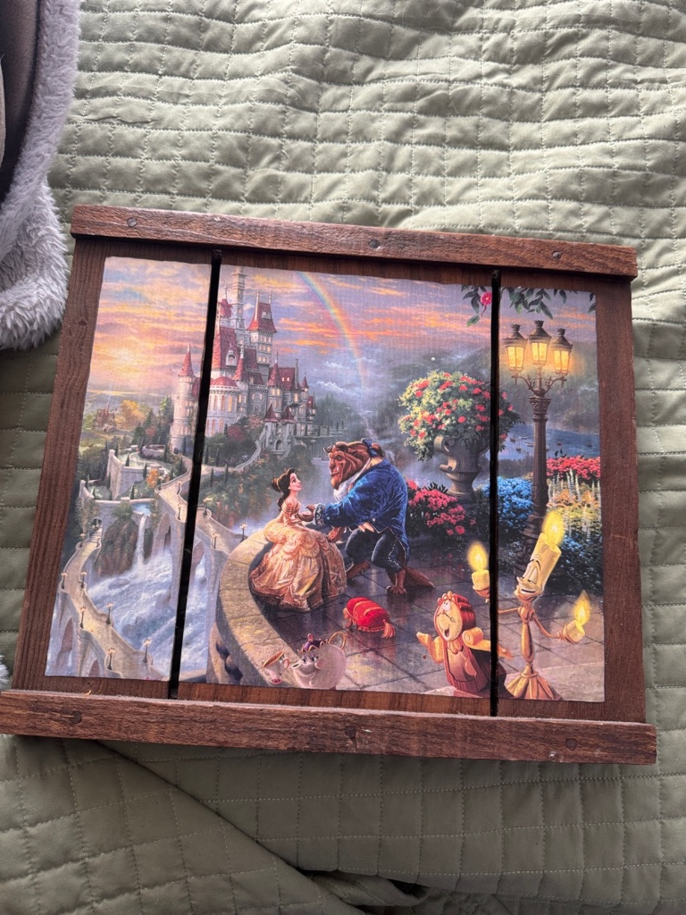 Disney Beauty and the Beast Wall Art - Blue, Yellow, Red, Brown